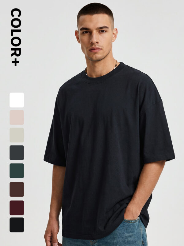 Plain 300gsm 100% Cotton Oversized T-Shirt for Unisex