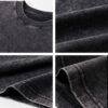 230g Acid Washed 100% Cotton Loose Men Vintage Tee Shirts