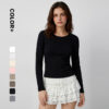 1 230G Cotton Spandex Women Slim Fit Long Sleeves