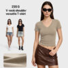 2 230G Women Stretch Cotton V Neck Tshirt