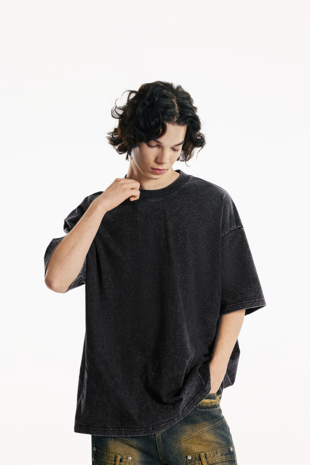 230gsm 100% Cotton Acid Washed T Shirt