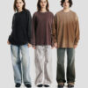 230gsm Cotton Acid Washed Vintage Long Sleeve