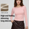 230G Cotton Spandex Women Slim Fit Long Sleeves