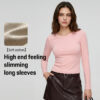 4 230G Cotton Spandex Women Slim Fit Long Sleeves