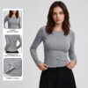 5 230G Cotton Spandex Women Slim Fit Long Sleeves