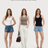230G Women Spandex Cotton U-neck Slim Fit Tanktop