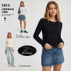 Women Spandex Cotton Fleece Long Sleeves