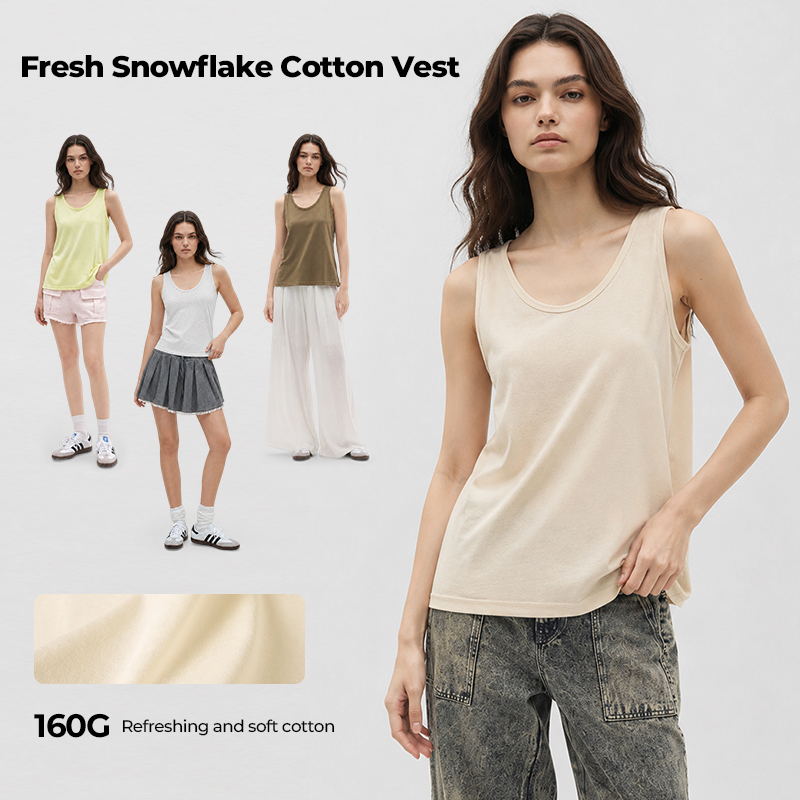160G Snowflake Cotton Women T-shirt