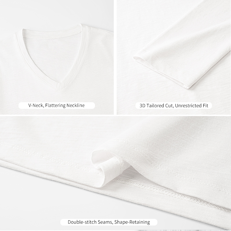 200G Women Slub Cotton Long Sleeve – Wholesale Supplier (1792CT)