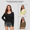 160G Semi-Sheer Women's Lightweight Long Sleeve Tshirt