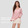 160G Semi-Sheer Women's Lightweight Long Sleeve Tshirt