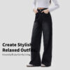 Women's Straight Leg Jeans – Relaxed Fit Button Fly