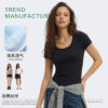 7 230G Women's U-Neck Short Sleeve Tee – Wholesale Supplier (1386DT)