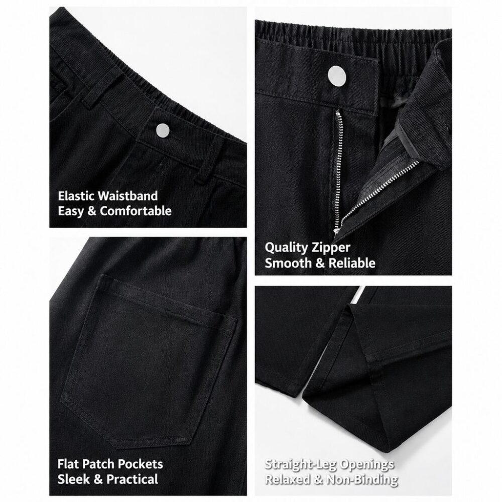 img-mumf7a75-1026dcf2 100% Cotton Relaxed Straight-Leg Pants – Wholesale Supplier(1449CK)