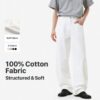 cotton pants 100% Cotton Relaxed Straight-Leg Pants – Wholesale Supplier(1449CK)