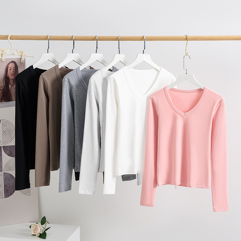 Women's Stretch V-Neck Long Sleeve – Wholesale Supplier (1318CT)