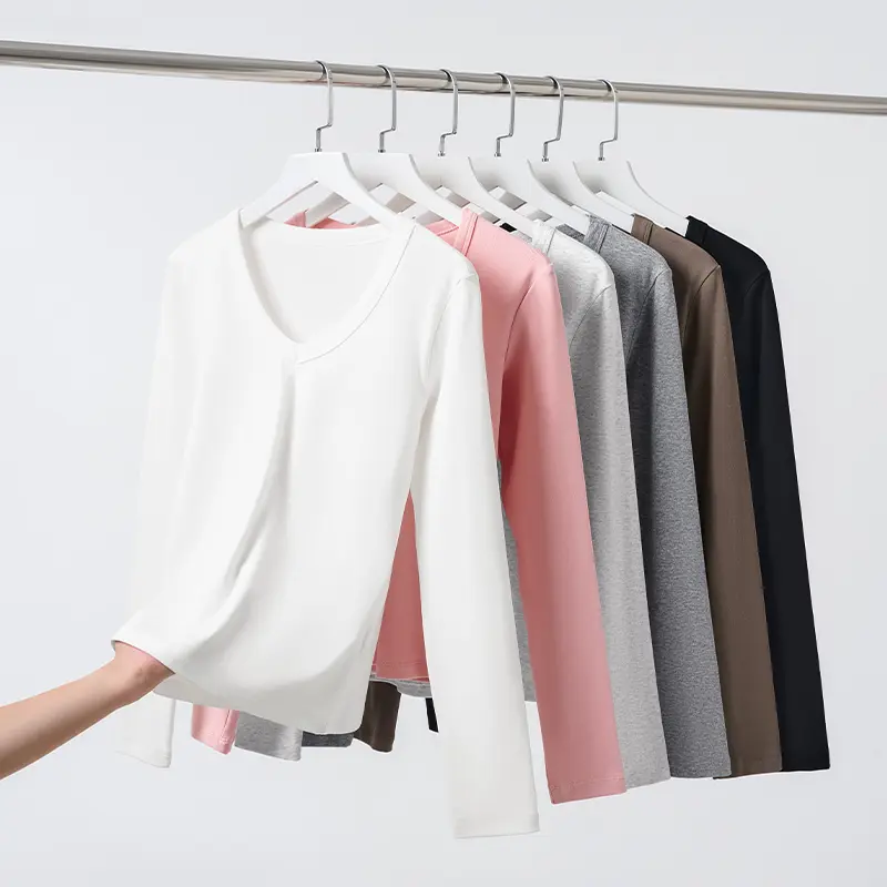 Women's Stretch V-Neck Long Sleeve – Wholesale Supplier (1318CT)