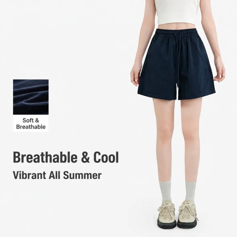 Women's High-Rise Wide-Leg Shorts – Wholesale Supplier（1212P）