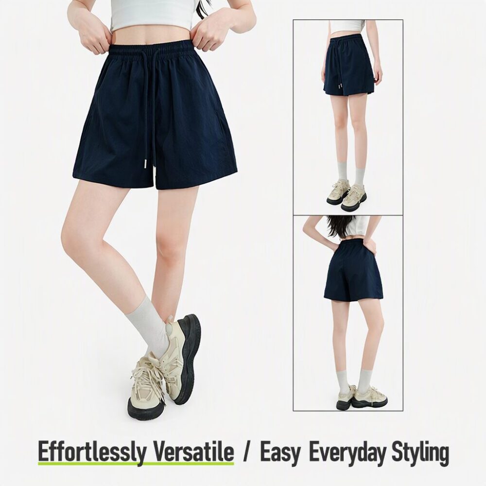 Women's High-Rise Wide-Leg Shorts – Wholesale Supplier（1212P）