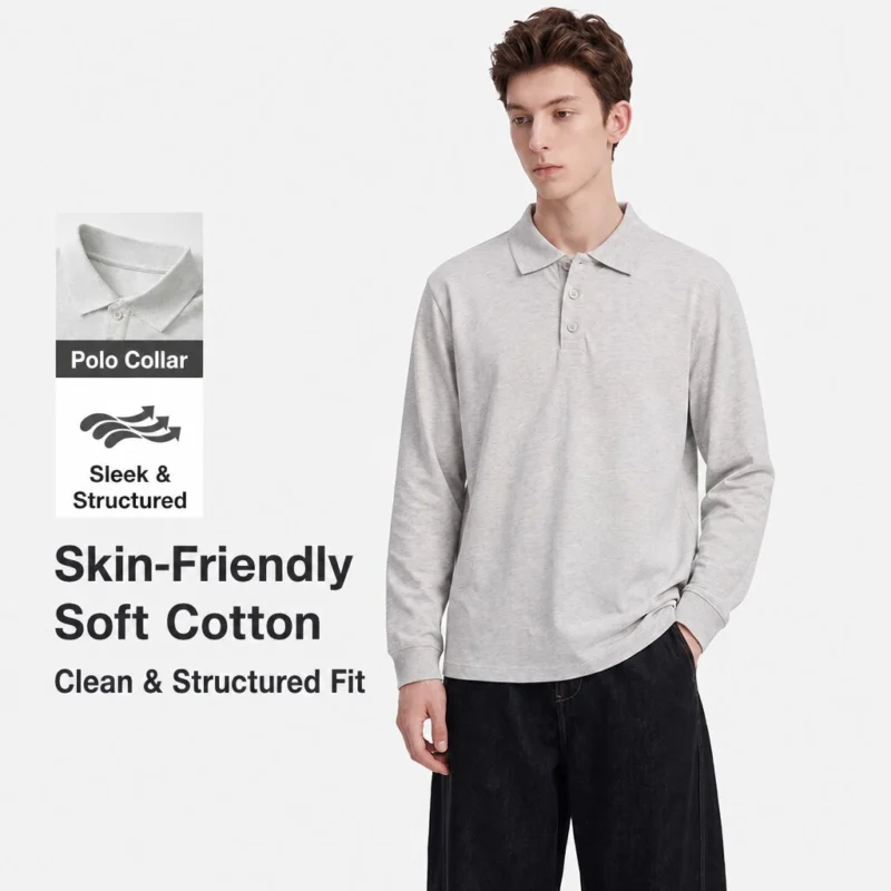 Men's Long Sleeve Polo Shirt – Wholesale Supplier (1046T)