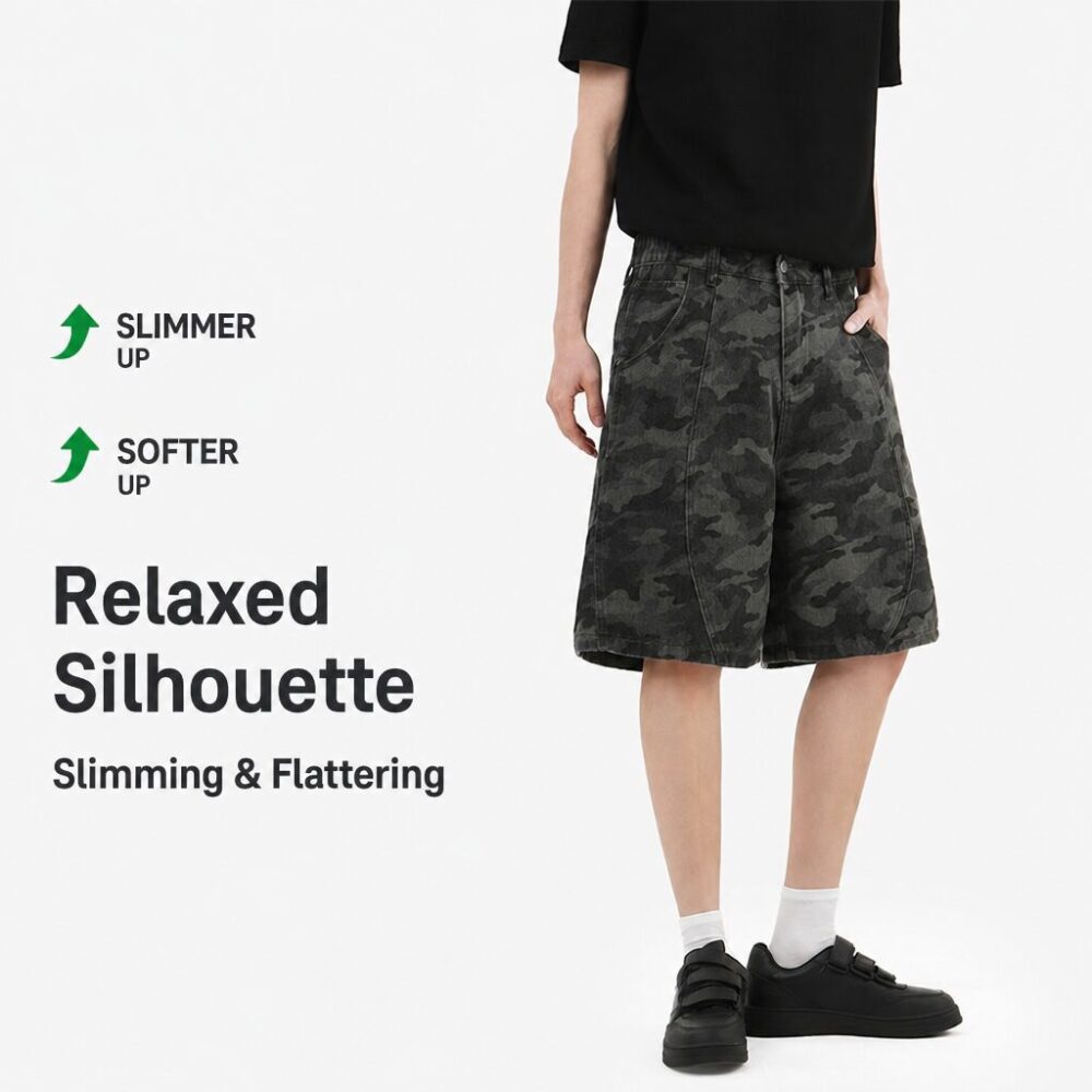 Camo Denim Shorts – Wholesale Supplier(1238DK)