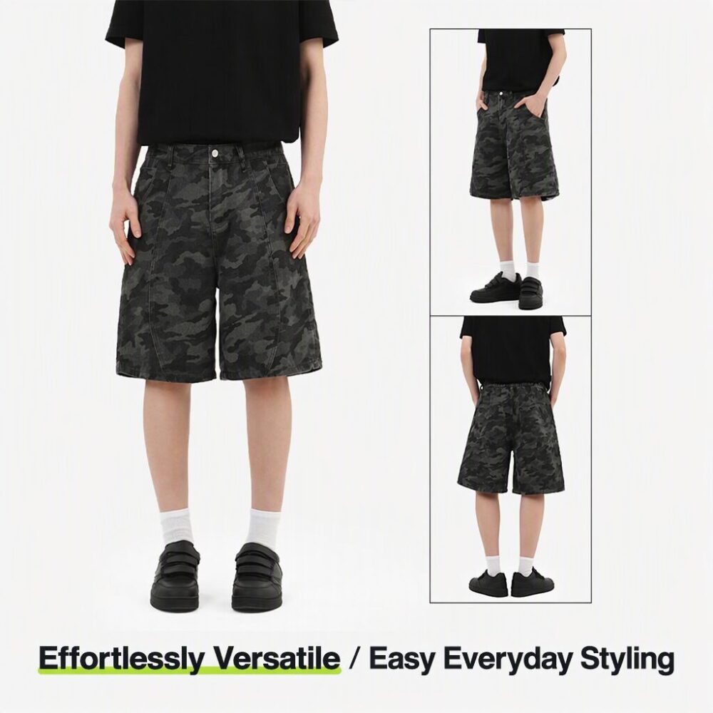 Camo Denim Shorts – Wholesale Supplier(1238DK)