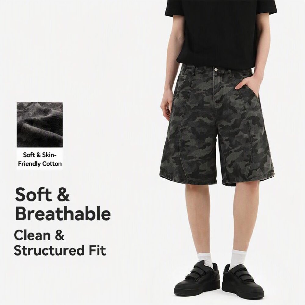 Camo Denim Shorts – Wholesale Supplier(1238DK)