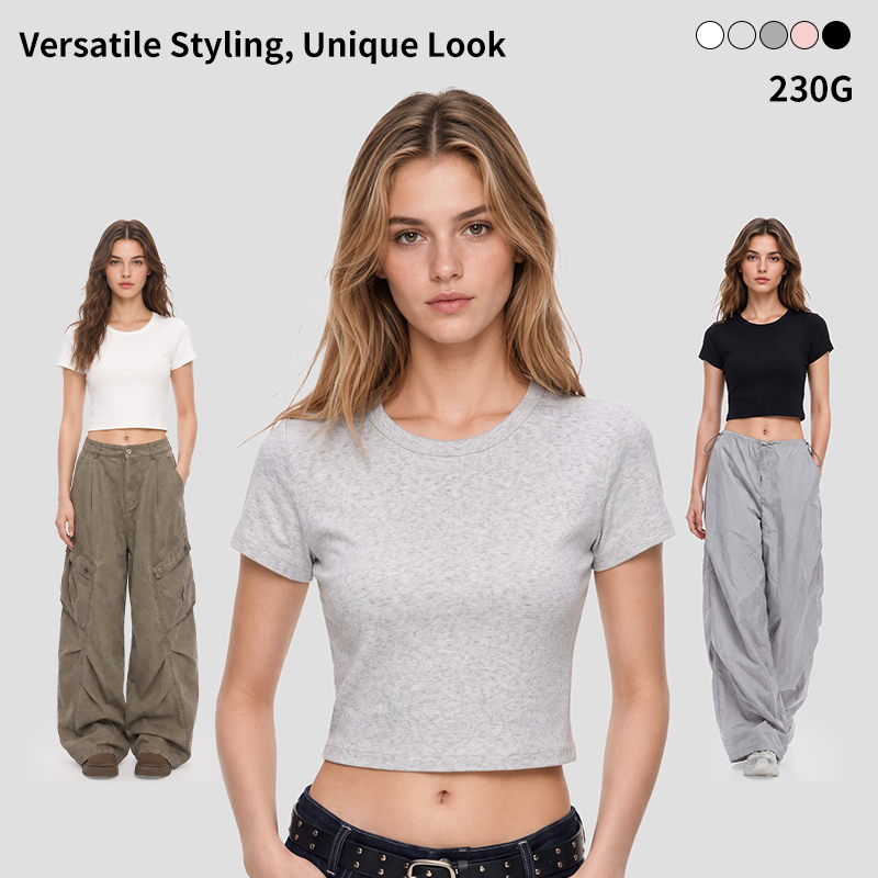 Women's Stretch Crop Baby T-Shirt – Wholesale Supplier (1204T)