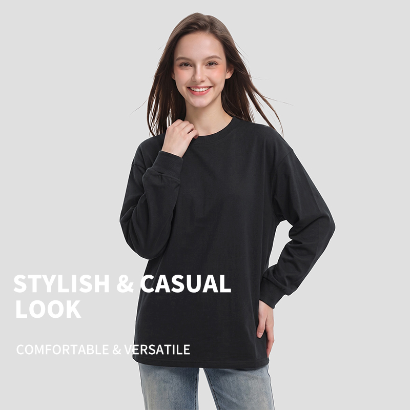 230G Cotton Rib Knit Cuff Long Sleeve – Wholesale Supplier (1867CT)